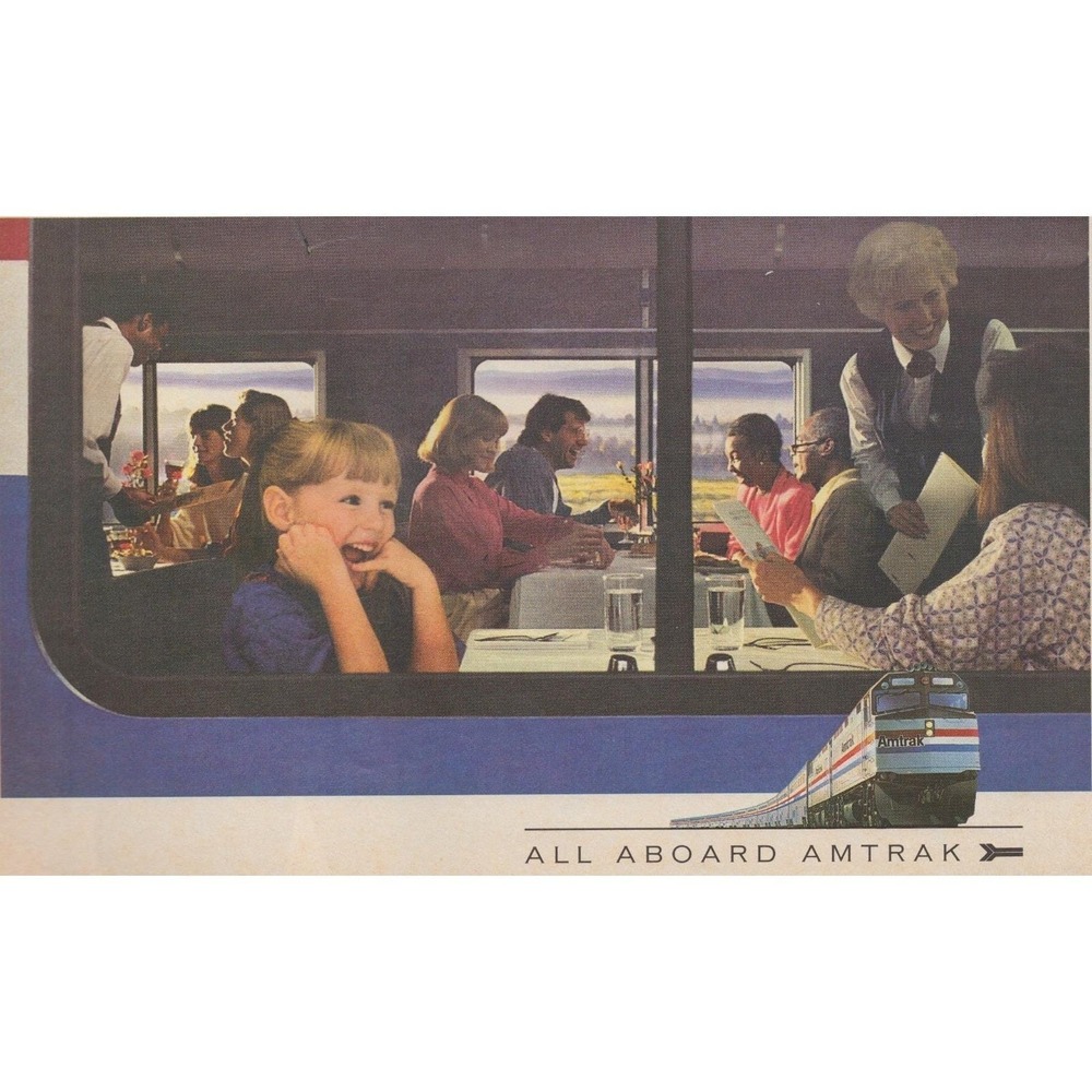 Vintage 1992 Amtrak Print Ad Passenger Train Railroad Travel Transportation